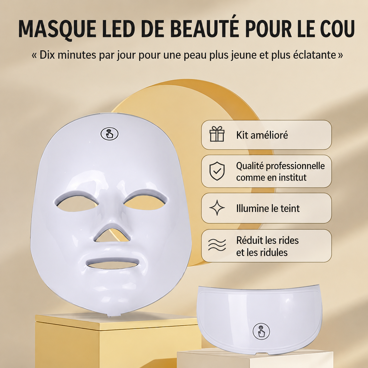 Masque LED Visage – Soin Anti-Âge & Éclat à Domicile